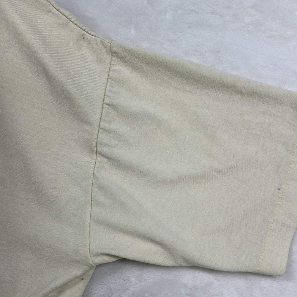 80s Sportswear Bourbon Street shirt Mens L Cream New Orleans Jazz Vintage - Picture 8 of 9